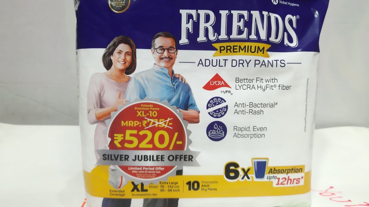 Friends Premium Adult Diaper Pants XL Size( Extra Large) ,10pcs Packing ...