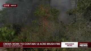 Crews battle brush fire off Old 41 Rd near Mediterra in North Naples