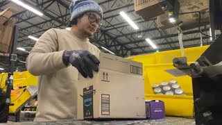 I packed 150 items in 1 hour working in amazon warehouse 😊#amazon #vlog #packing