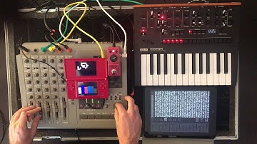 LIVE JAM - Tascam 424 tape loop - KORG Monologue - Nintendo DS - Hexagliphics