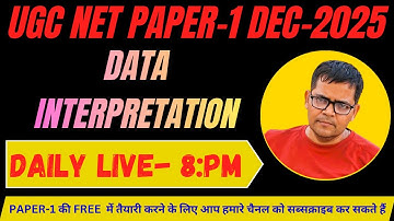 1. Data Interpretation/UGC NET /DEC-2025