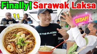 Trying Most Recommended Food SARAWAK LAKSA in SARAWAK! Malaysia Street Food Mukbang