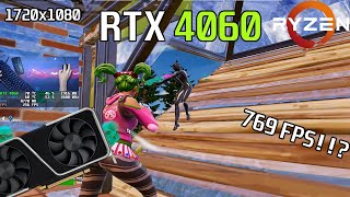 🚀 RTX 4060 + Ryzen 5 5600X 🚀 1720x1080 · LOW Meshes · FORTNITE Competitive Settings