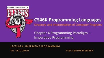 Lecture 4: Imperative Programming [Chapter 4: Imperative Programming]