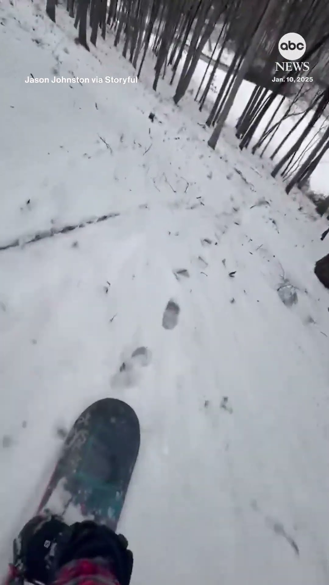 Storm brings enough snow to Alabama for snowboarding