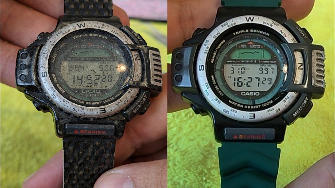 Polishing glass on a Casio ATC-1100. - YouTube