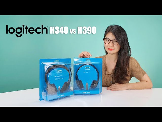 TAI NGHE KÈM MIC LOGITECH CỰC CHẤT LƯỢNG | LOGITECH H340 VS H390 (CỔNG USB VÀ CỔNG 3.5MM)