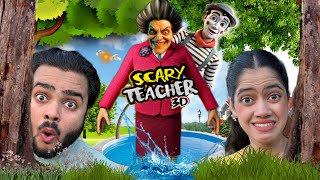 MISS T Ko POOL MAIN DOOBO DIYA🐬| SCARY TEACHER 3D screenshot 1