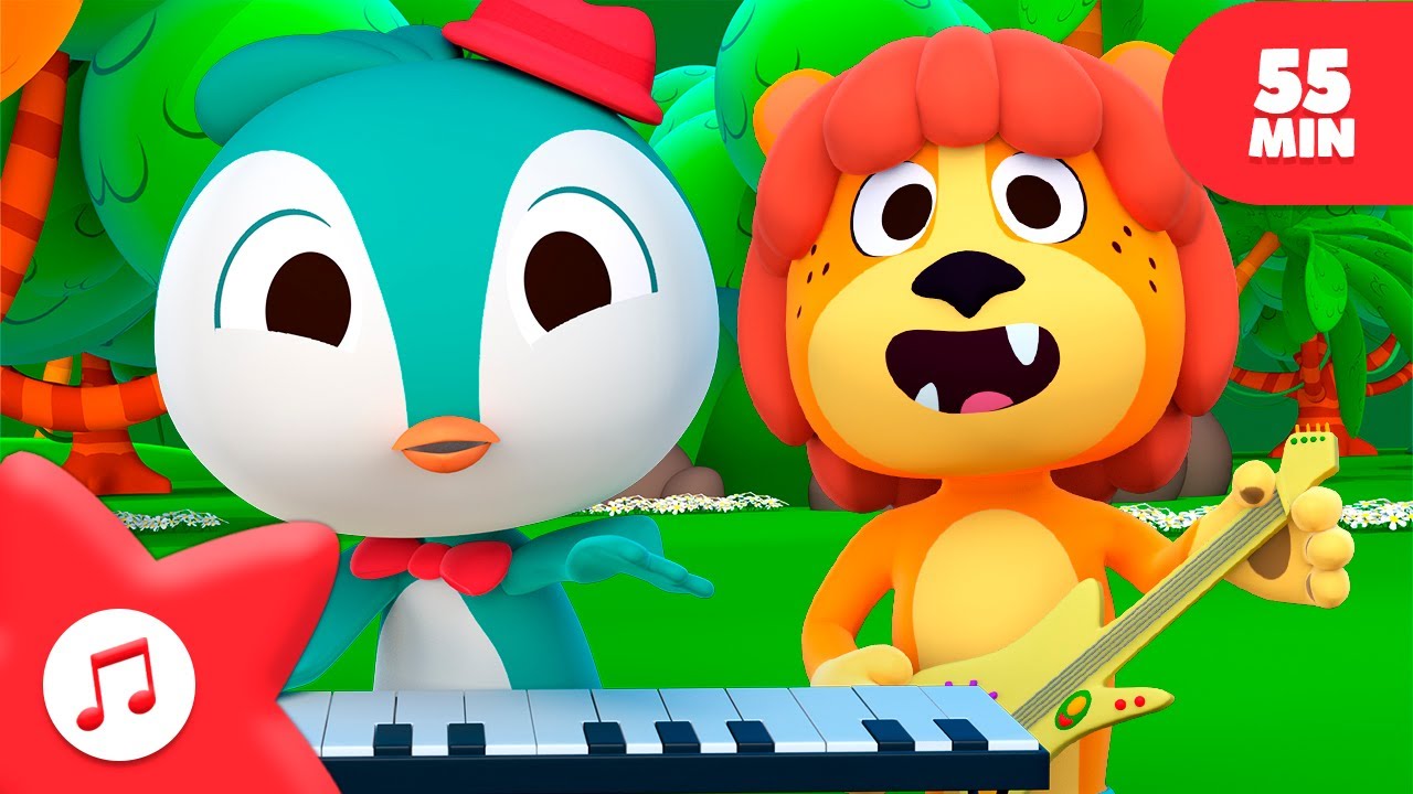 Hoje a Banda Vai Tocar🎸MIX 🐵 CANÇÕES DO ZOO🌈 PARA CRIANÇAS | Canções do Zoo