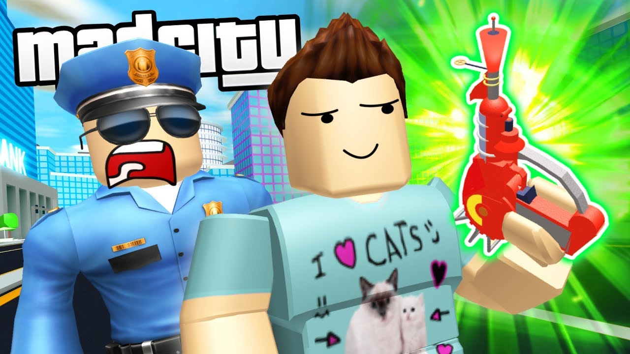 Roblox Mad City Ray Gun Youtube - ninja obby roblox denis