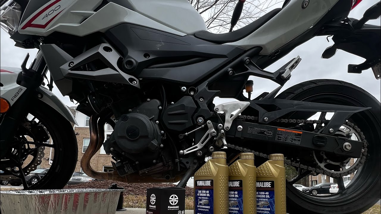 2022 Kawasaki Z400/Ninja 400 oil change YouTube