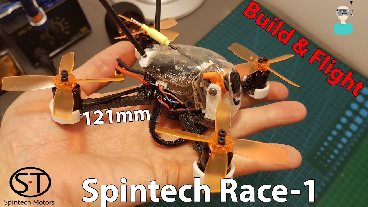 Spintech Race1 121mm Micro Quadcopter Build & Test Flights (2&3s