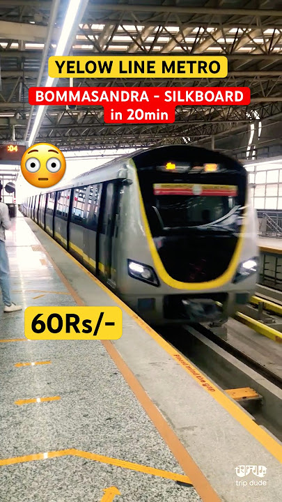 ‼️60Rs/- Bommasandra to Silkboard in 20min ⚠️Yellow Line Metro #bangalore