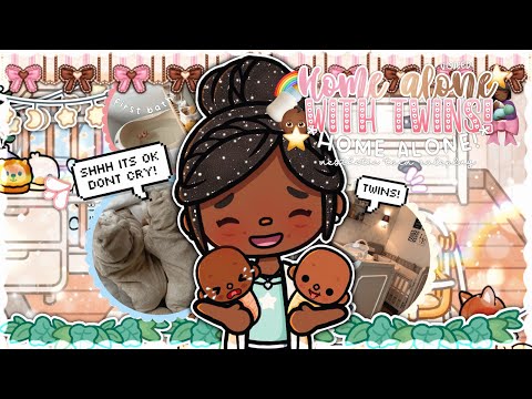 *AESTHETIC* Home alone routine with TWINS! 🍼 ☀️ | *voiced* 🔊 | Toca World Roleplay 🌎
