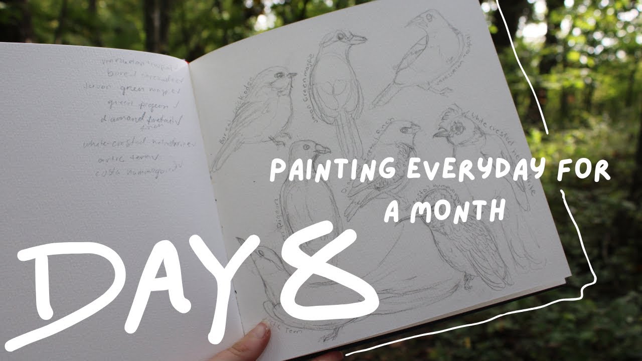 Painting every day for a month - Day 8 - Diamond Fire-tailed Finch ...