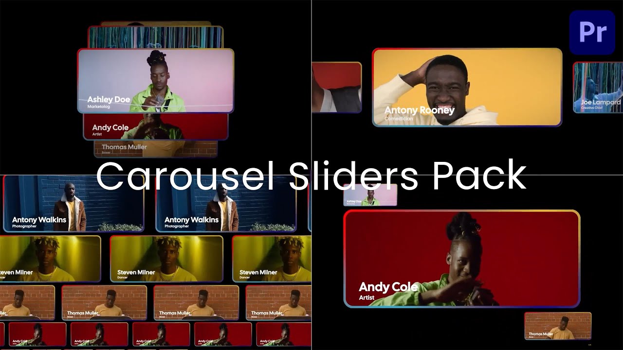 Carousel Slideshow MOGRT - Premiere Pro Template