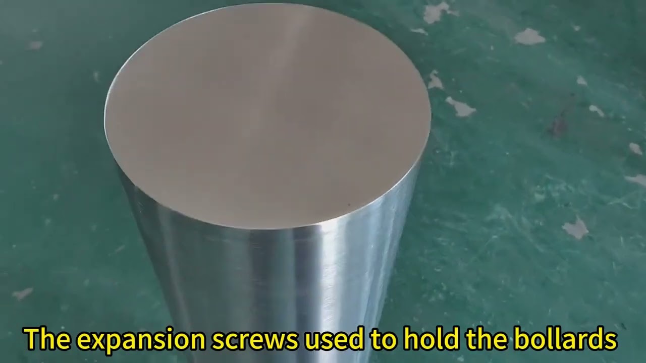 Stainless Steel Traffic Fixed Bollard With Decorative Cover