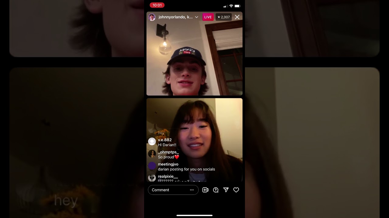 Johnny Orlando Instagram live #johnnyorlando #yourejustdrunk