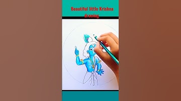 little Krishna drawing/ #shorts  #youtubeshorts  #littlekrishnadrawing