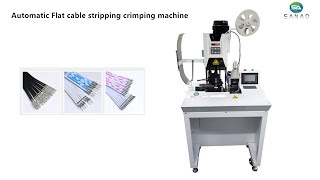 Automatic 2-12 pin Flat cable stripping crimp machine