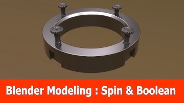 Blender Modeling : Spin Tool and Boolean