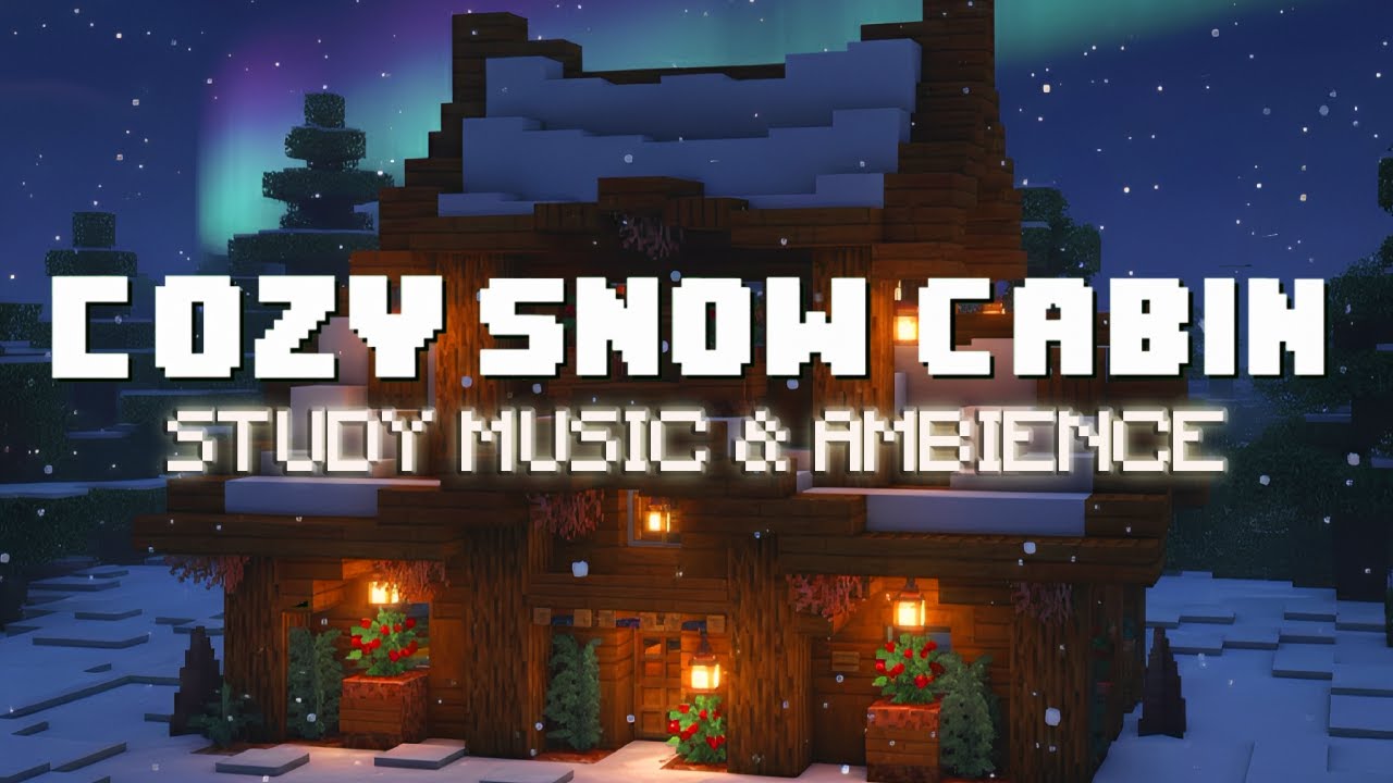 Safe From The Storm: Midnight Winter Cabin | 50/10 Pomodoro Study