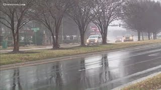 Snow in Newport News coming down
