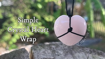 How to wrap a heart shaped crystal! Twine/thread/cord necklace pendant 💕