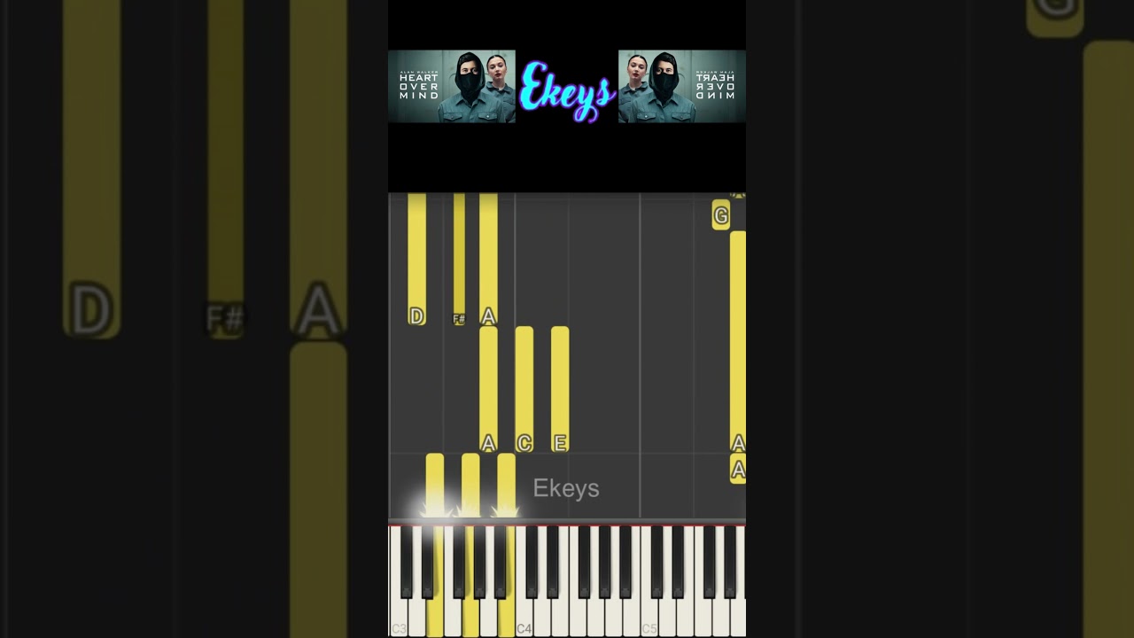 ALAN WALKER, DAYA - HEART OVER MIND EASY PIANO  