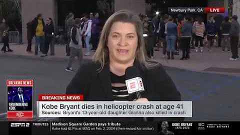 Ramona Shelburne reacts to Kobe Bryant passes at a...