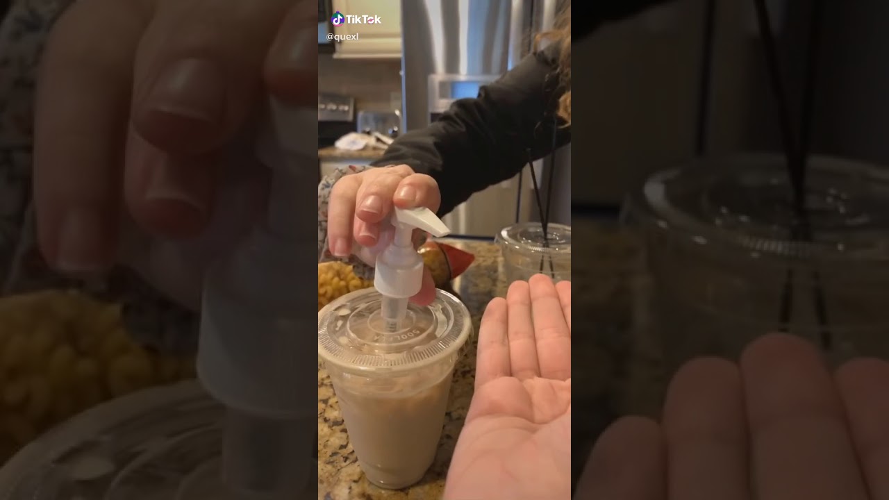 TikTok iced coffee + lotion lid (quexl) YouTube