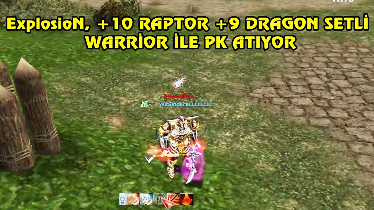 Knight Online PK | ExplosioN, +10 Raptor +9 Dragon Setli Warrior İle Pk ...