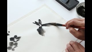 動画で解説 誰でも簡単に 水墨画 で年賀状を描く方法 サライ Jp 小学館の雑誌 サライ 公式サイト