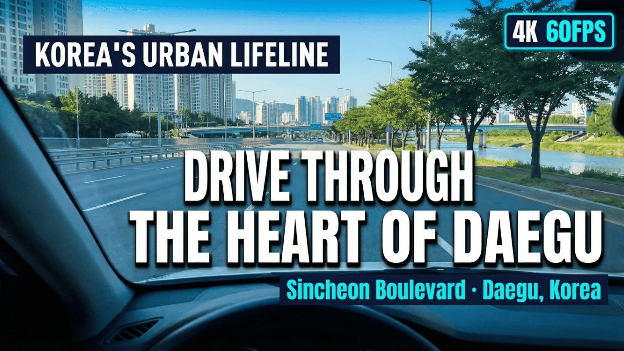 [4K] 15-Min Daegu City Drive | Shincheon-daero from Gachang to Seongbuk Bridge 🎷🏎️