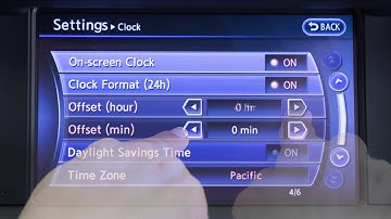 2016 Infiniti Q70 HEV - Setting the Clock