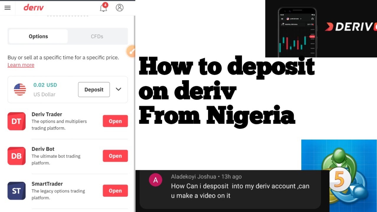 How can i deposit into my deriv account deriv binary boomandcrash