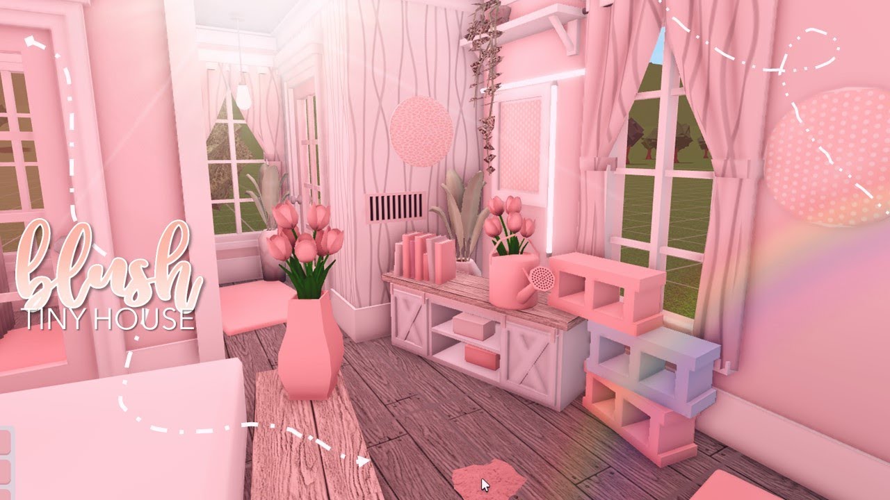 BLOXBURG blush tiny house 20k l tour + speedbuild ♡ YouTube