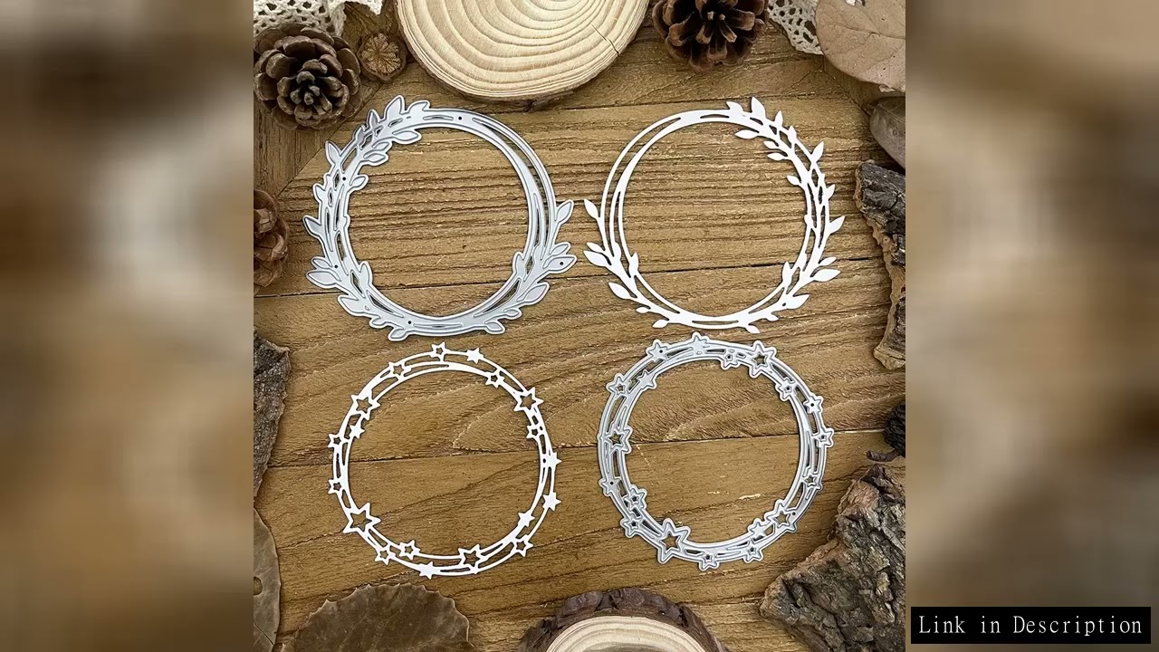 Lovely Leaves Stars Wreath Round Frames Metal Cutting Dies Stencils for DIY Scrapbooking Decorative