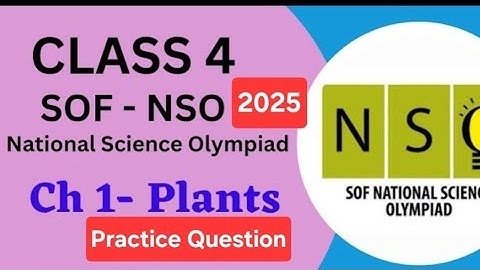 Class 4 science Olympiad | Chapter 1 plants |  NSO class 4 #nso #scienceolympiad #class4