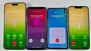 Incoming Call IPhone 15 PRO MAX + Samsung Galaxy S9 + Samsung Galaxy S10e + IPhone 14 PRO