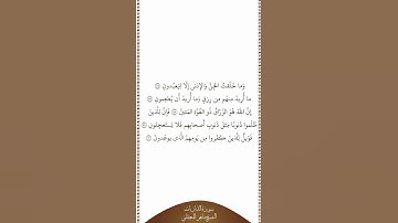 تلاوة في دقيقة سورة الذاريات الآيات ٥٦ ٦٠ الشيخ ماهر المعيقلي
