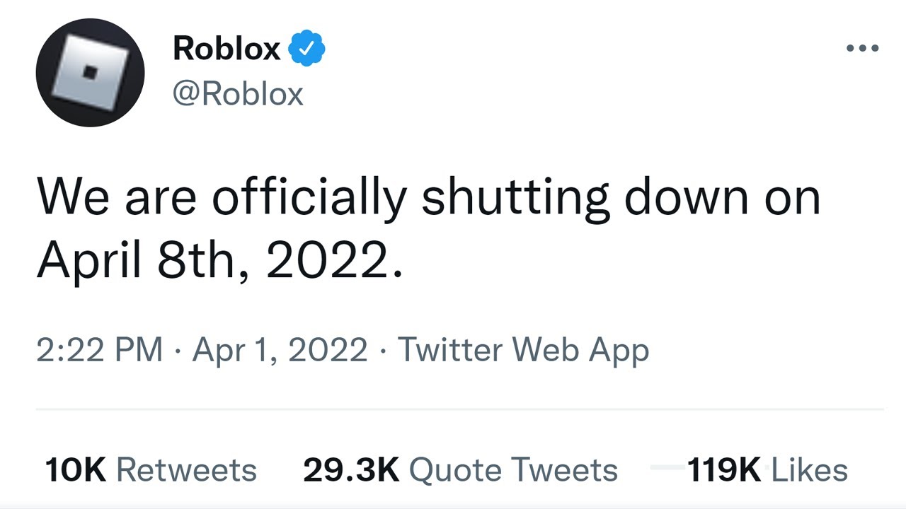 roblox is PERMANENTLY SHUTTING DOWN NEXT WEEK 