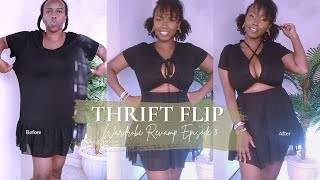 THRIFT FLIP EPS 3: DIY FLIRTY LITTLE BLACK DRESS LBD  | DIY UPCYCLE FASHION | CAROL TICHIE