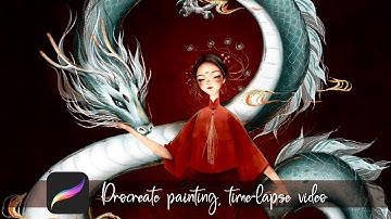 Procreate painting, time-lapse video, 2020-7, bride 3 (1080p)