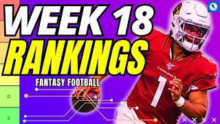 Week 18 Fantasy Football Rankings - Every Position Start 'Em, Sit 'Em (2024)