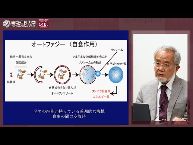 大隅 良典氏 講演「半世紀の研究を振り返り、コロナ禍に思う ー