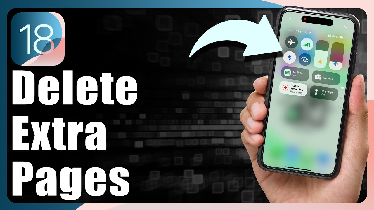 How To Delete Extra Pages In Control Center iOS 18 - YouTube