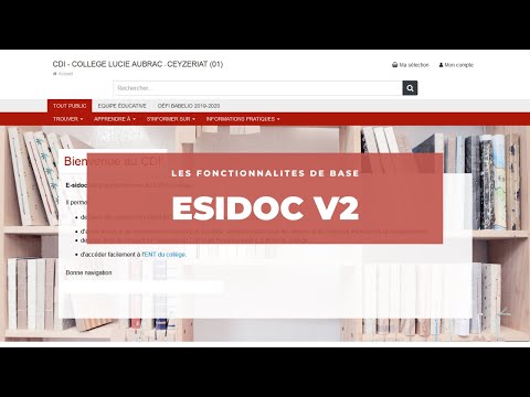 Esidoc v2 : fonctionnalités de base