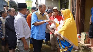 Plt Bupati Langkat Tinjau Serahkan Bantuan Ke Warga Terdampak Banjir Di Tanjung Pura Dan Besitang