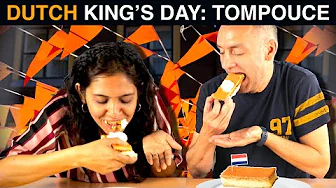 Dutch King's Day: foreigners try tompouce!